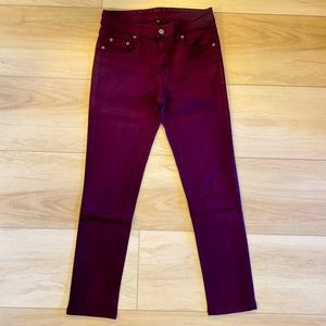 Carmar Straight Leg Pants Stretch/Skinny Fit in Burgundy Size 27
